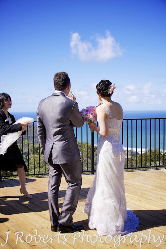 Champagne with the view - wedding photography sydney